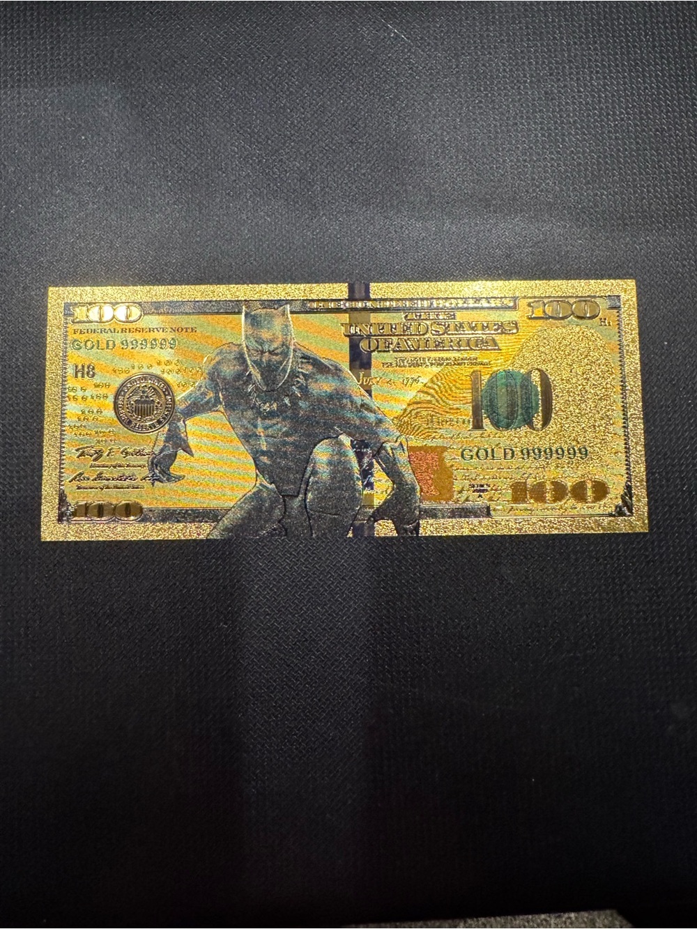 Marvel’s Black Panther Gold collectible note